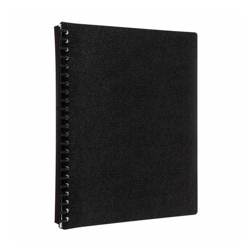 Icon Refillable Display Book 20 Pocket Black-Officecentre