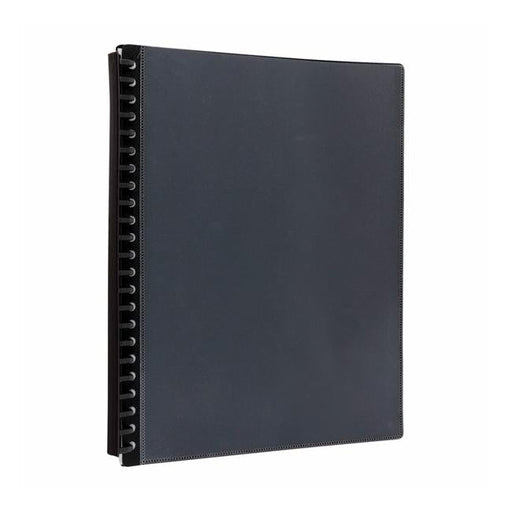 Icon Refillable Display Book with Clear Cover 20 Pocket Black-Officecentre