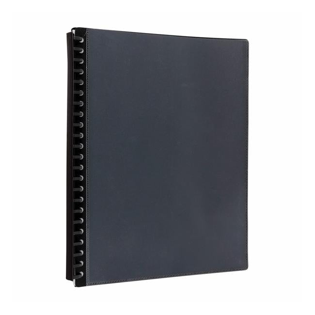 Icon Refillable Display Book with Clear Cover 20 Pocket Black-Officecentre
