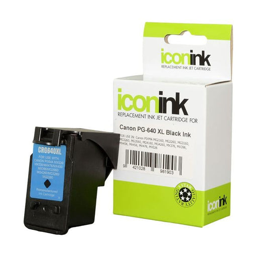 Icon Remanufactured Canon PG640 XL Black Ink Cartridge-Officecentre
