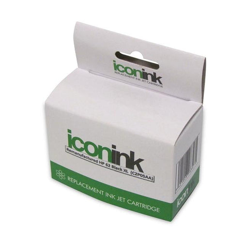 Icon Remanufactured HP 62 Black XL Ink Cartridge (C2P05AA)-Officecentre