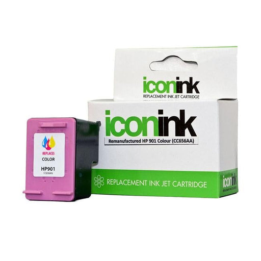 Icon Remanufactured HP 901 Colour XL Ink Cartridge (CC656A)-Officecentre