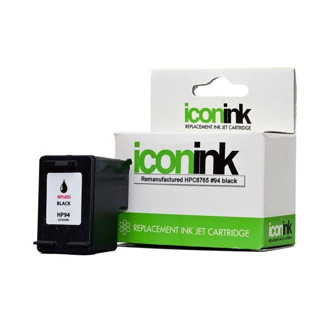 Icon Remanufactured HP 94 Black Ink Cartridge (C8765WA)-Officecentre
