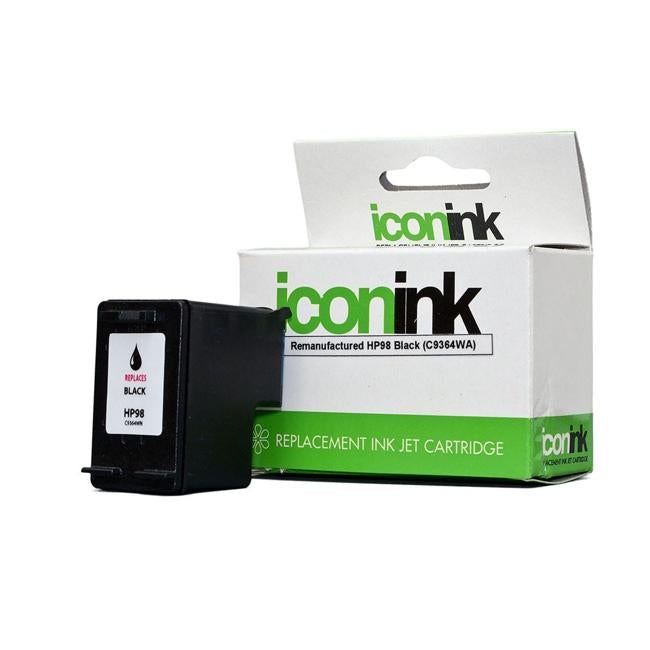 Icon Remanufactured HP 98 Black Ink Cartridge (C9364WA)-Officecentre