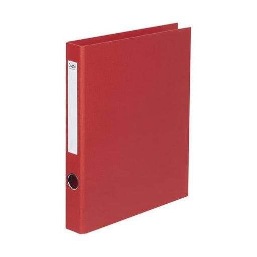 Icon Ringbinder Linen A4 2D 26mm Red-Officecentre