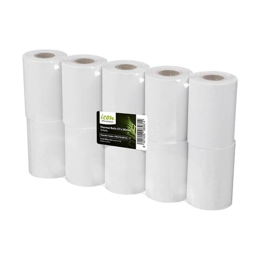 Icon Thermal Roll 57x38mm Pack 10-Officecentre