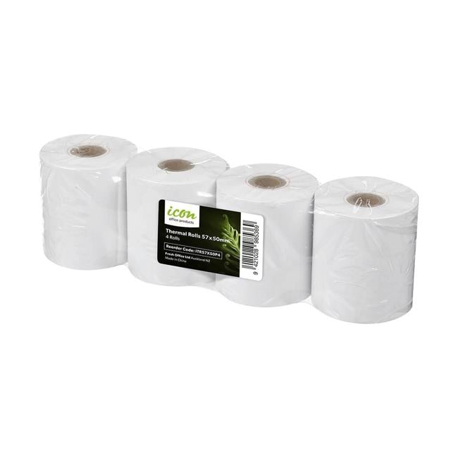 Icon Thermal Roll 57x50mm Pack 4-Officecentre