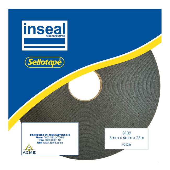 Inseal 3109 PKD 3mmT x6mmW x25m-Officecentre