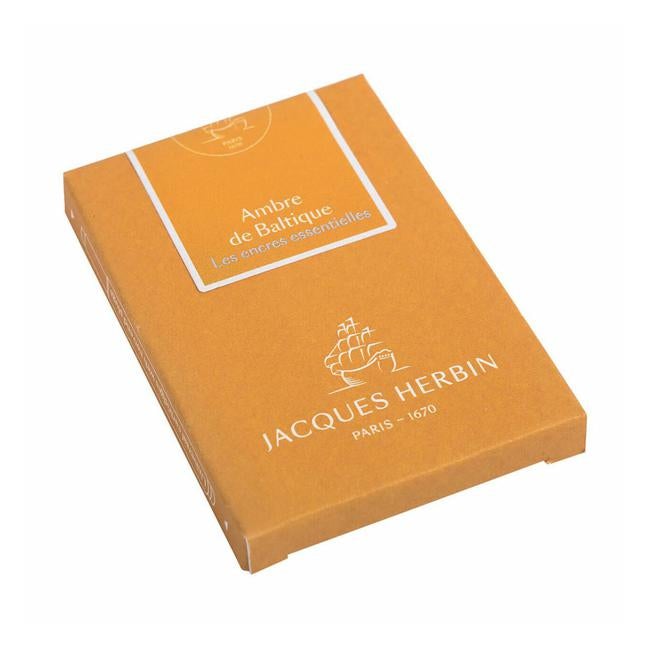 Jacques Herbin Essential Ink Cartridge Ambre de Baltique Pack of 7-Officecentre