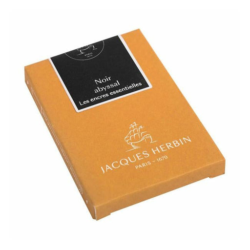 Jacques Herbin Essential Ink Cartridge Noir Abyssal Pack of 7-Officecentre