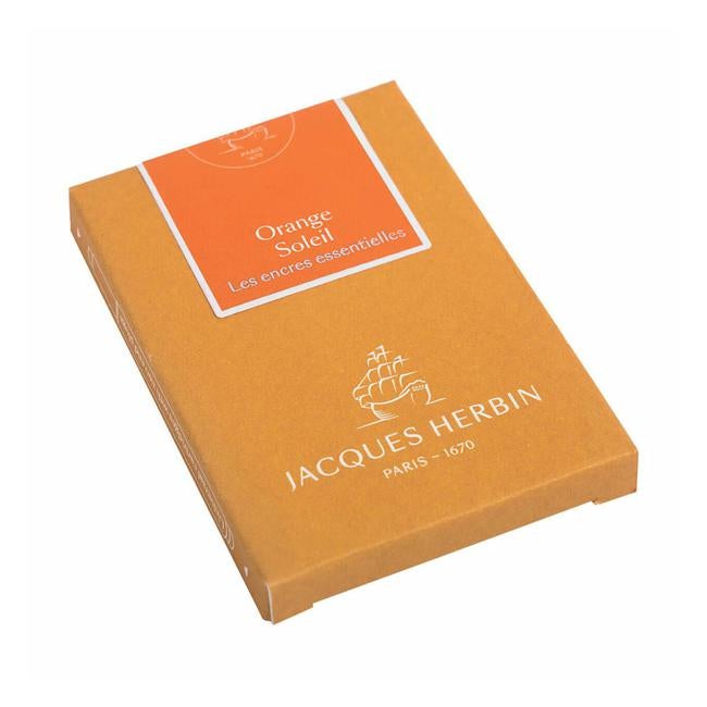 Jacques Herbin Essential Ink Cartridge Orange Soleil Pack of 7-Officecentre