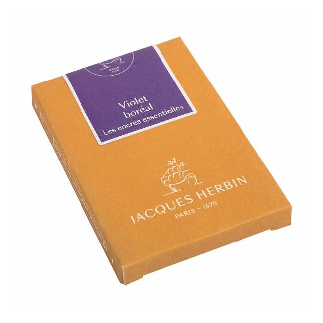 Jacques Herbin Essential Ink Cartridge Violet Boreal Pack of 7-Officecentre
