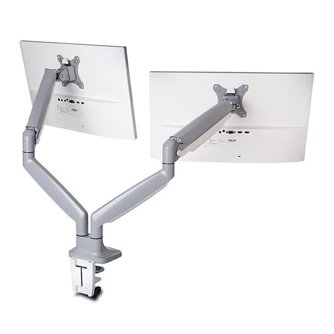 Kensington smartfit one touch adjust dual monitor arm grey-Officecentre