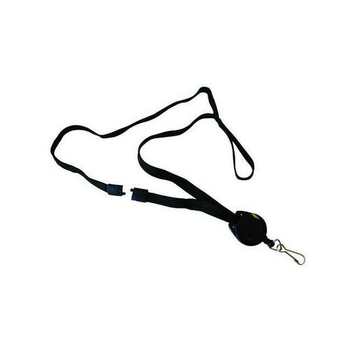 Kevron id1021 badge reel with lanyard black pack 10-Officecentre
