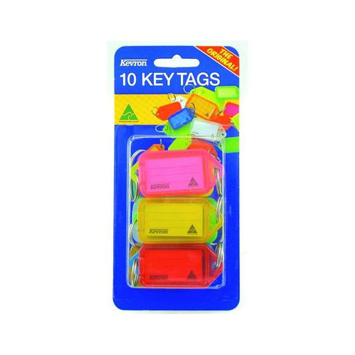 Kevron id38 keytags fluoro assorted pack 10-Officecentre