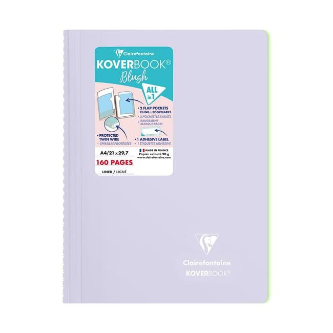 Koverbook Spiral Blush A4 Lined Lilac-Officecentre