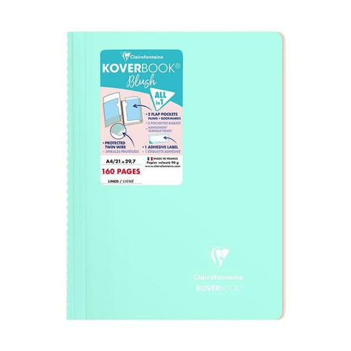 Koverbook Spiral Blush A4 Lined Mint-Officecentre