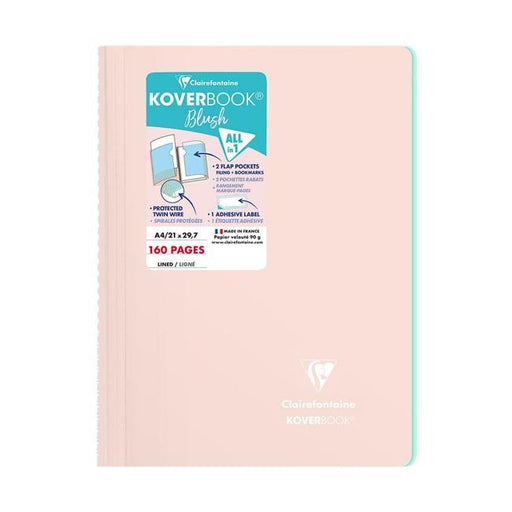 Koverbook Spiral Blush A4 Lined Powder Pink-Officecentre