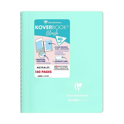 Koverbook Spiral Blush A5 Lined Mint-Officecentre