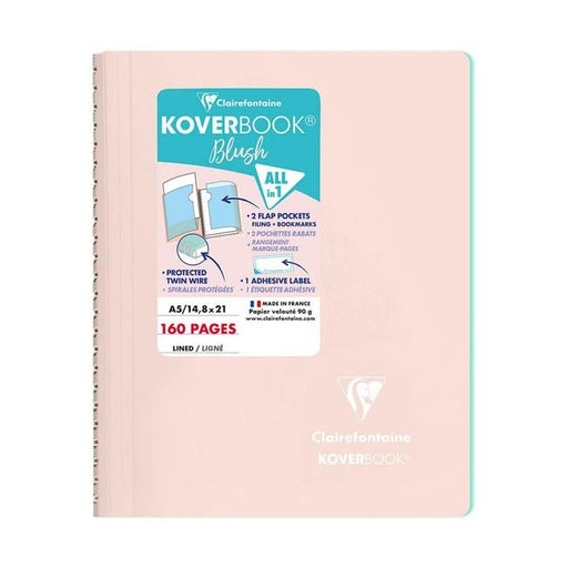 Koverbook Spiral Blush A5 Lined Powder Pink-Officecentre