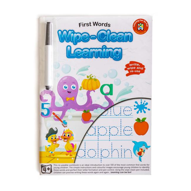 LCBF Wipe Clean Learning Book First Words W/Marker-Officecentre