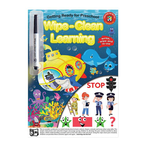 LCBF Wipe Clean Learning Book Getting Ready For Preschool W/Marker-Officecentre