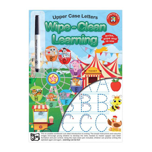 LCBF Wipe Clean Learning Book Upper Case Letters W/Marker-Officecentre