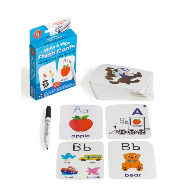 LCBF Write & Wipe Flashcards Alphabet W/Marker-Officecentre