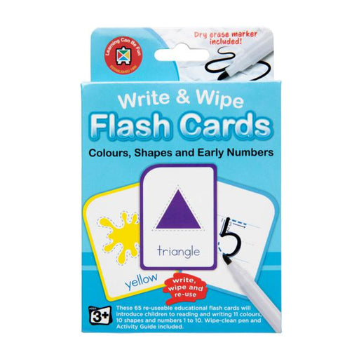 LCBF Write & Wipe Flashcards Colour Shape Number W/Marker-Officecentre