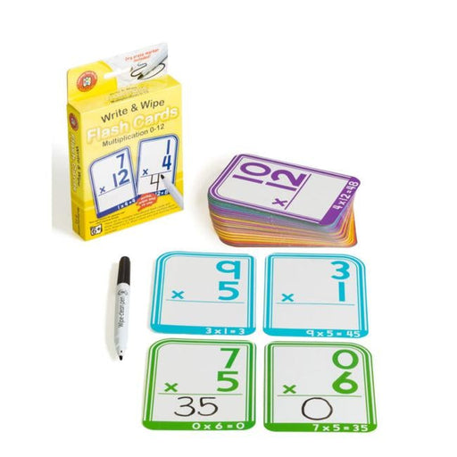 LCBF Write & Wipe Flashcards Multiplication W/Marker-Officecentre