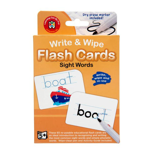 LCBF Write & Wipe Flashcards Sight Words W/Marker-Officecentre