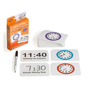 LCBF Write & Wipe Flashcards Time W/Marker-Officecentre