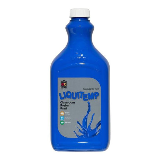 Liquitemp Fluorescent Poster Paint 2L Blue-Officecentre