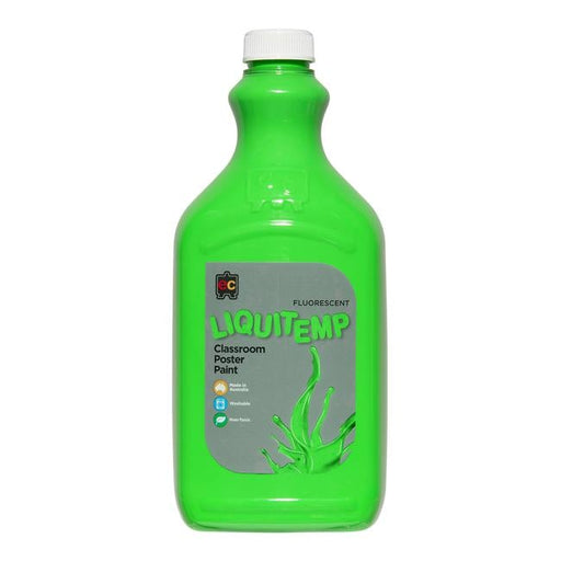 Liquitemp Fluorescent Poster Paint 2L Green-Officecentre