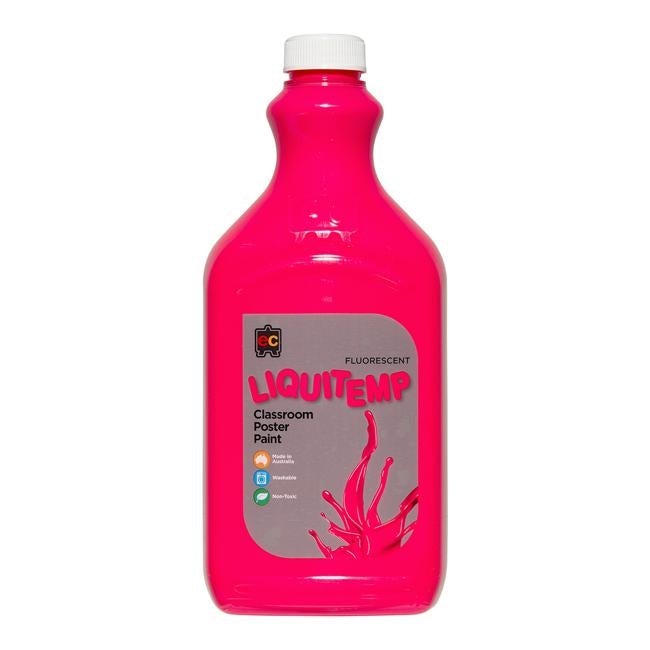 Liquitemp Fluorescent Poster Paint 2L Pink-Officecentre