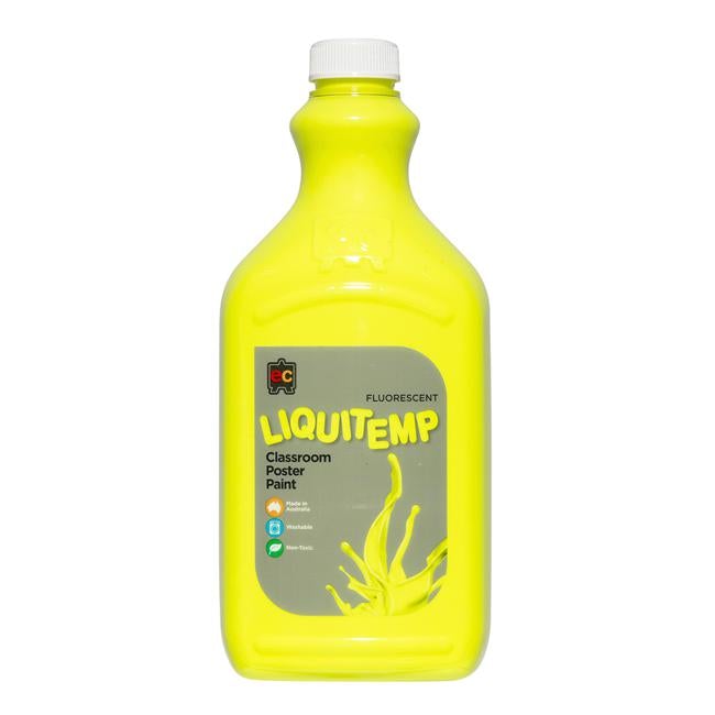 Liquitemp Fluorescent Poster Paint 2l Yellow-Officecentre