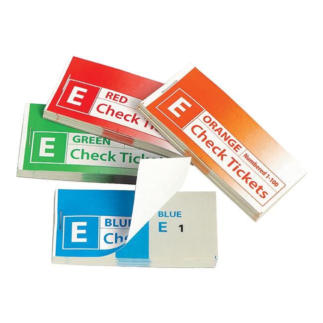 Marbig check/raffle tickets pk 4 assorted-Officecentre