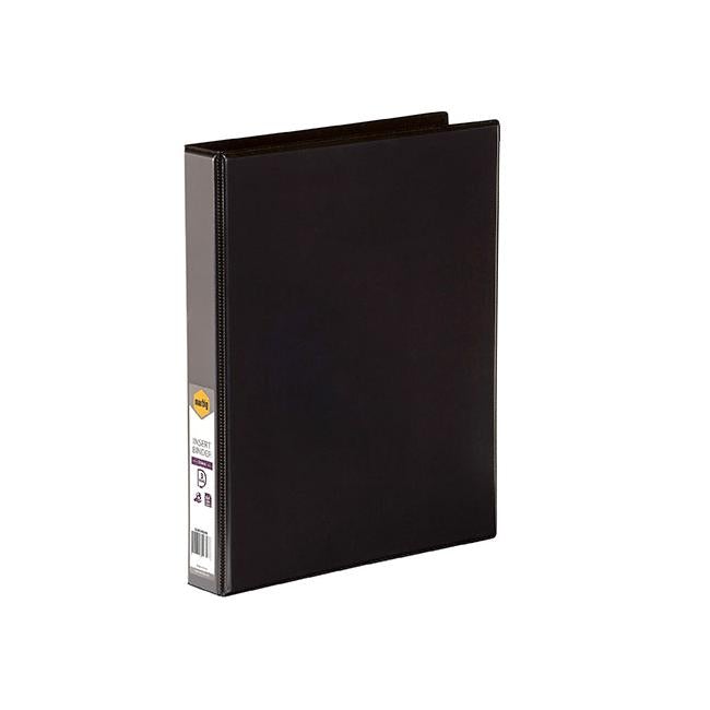 Marbig clearview insert binder a4 25mm 3d black-Officecentre