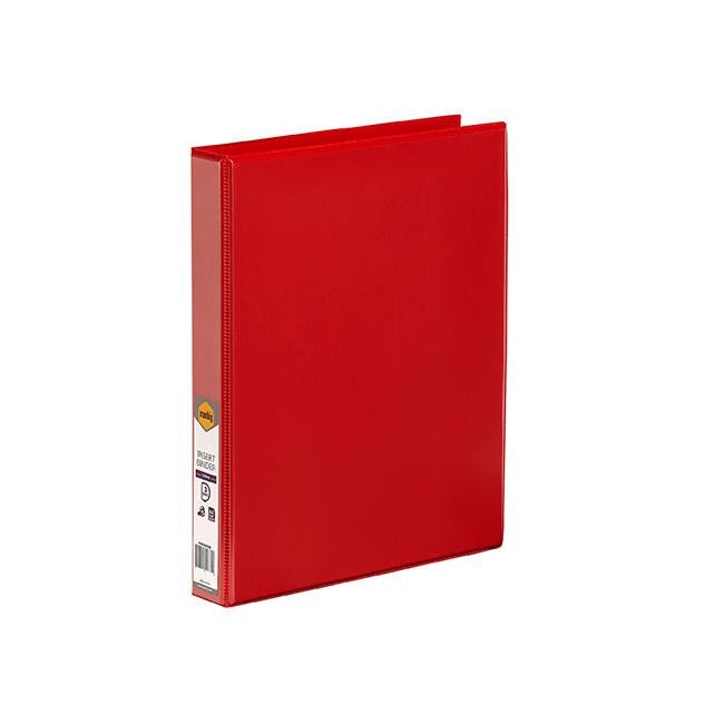 Marbig clearview insert binder a4 25mm 3d red-Officecentre