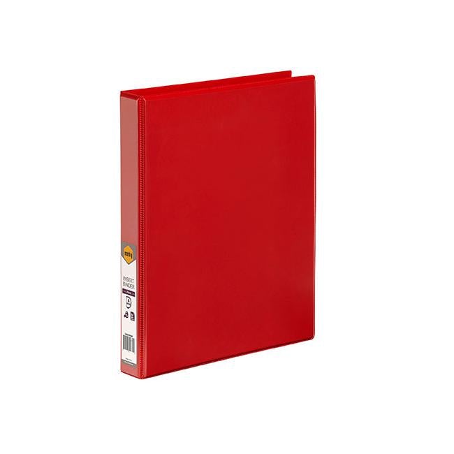 Marbig clearview insert binder a4 25mm 4d red-Officecentre