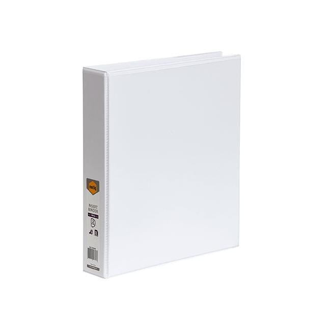 Marbig clearview insert binder a4 38mm 2d white-Officecentre