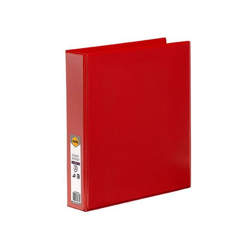 Marbig clearview insert binder a4 38mm 3d red-Officecentre