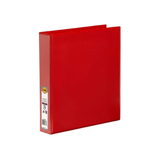 Marbig clearview insert binder a4 38mm 4d red-Officecentre