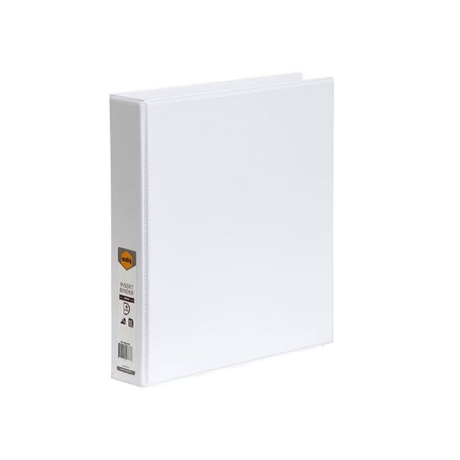 Marbig clearview insert binder a4 38mm 4d white-Officecentre