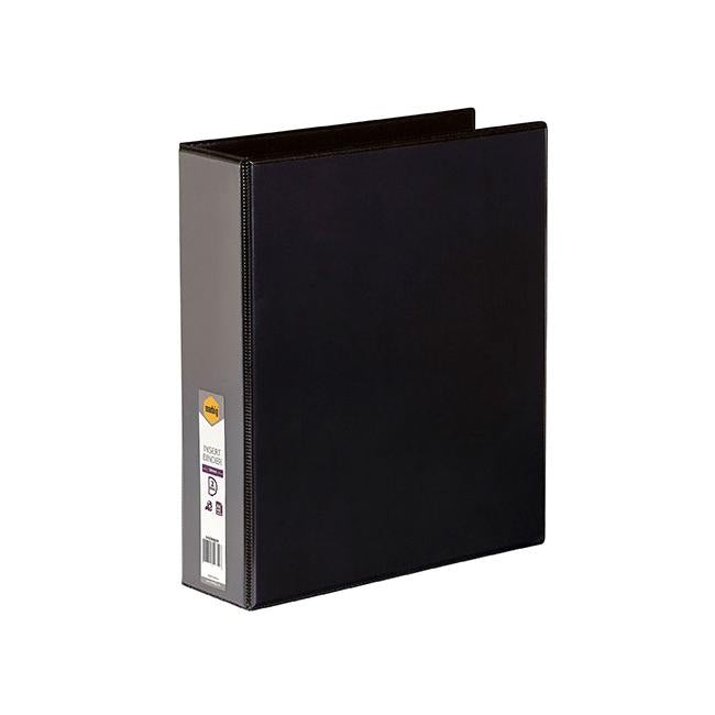 Marbig clearview insert binder a4 50mm 2d black-Officecentre