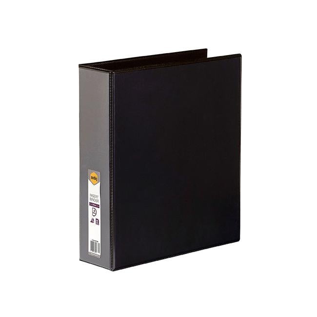 Marbig clearview insert binder a4 50mm 4d black-Officecentre