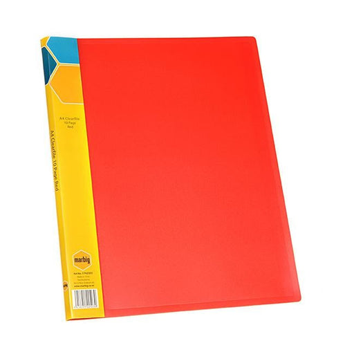 Marbig display book a4 10pg red-Officecentre