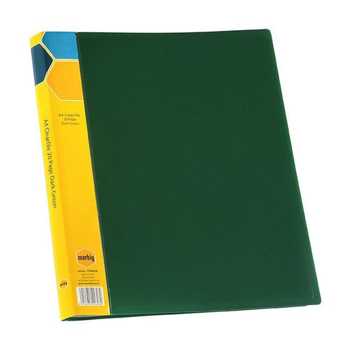 Marbig display book a4 20pg dark green-Officecentre