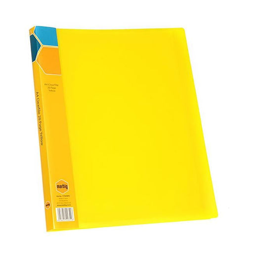 Marbig display book a4 20pg yellow-Officecentre