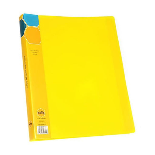 Marbig display book a4 40pg yellow-Officecentre